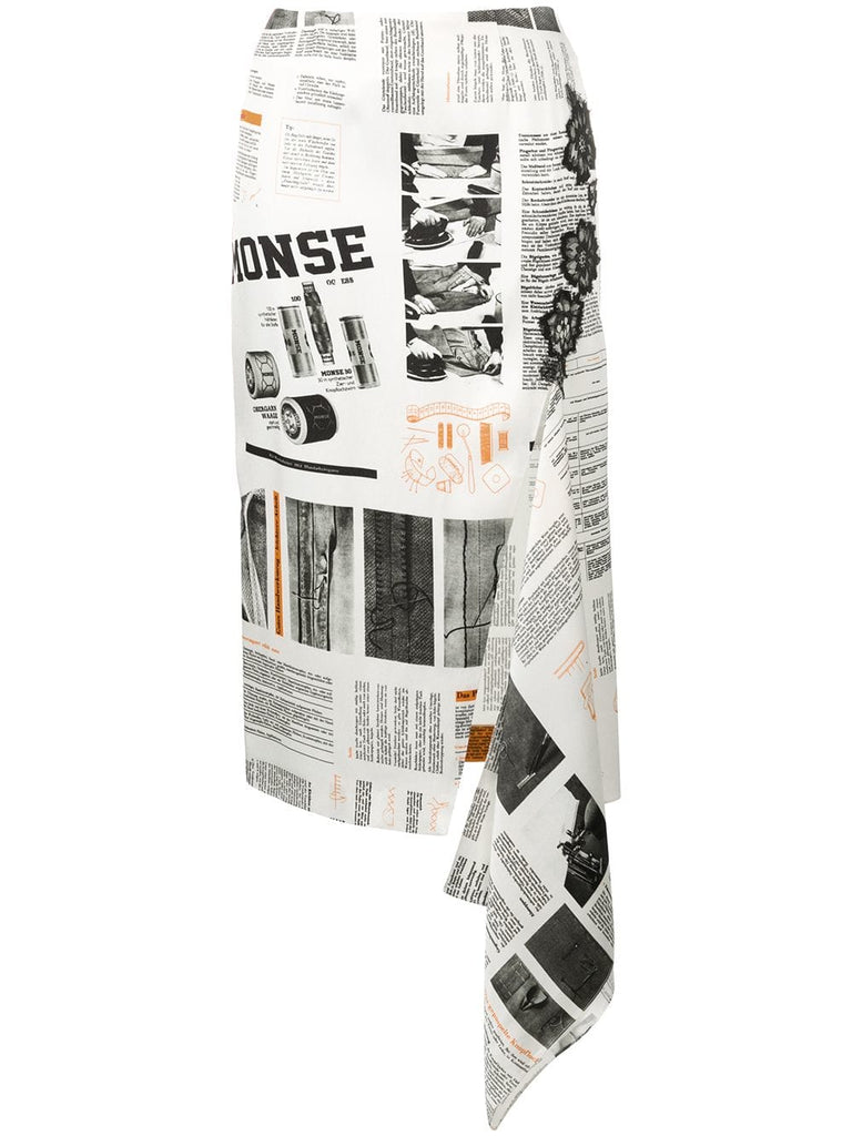 newspaper print skirt