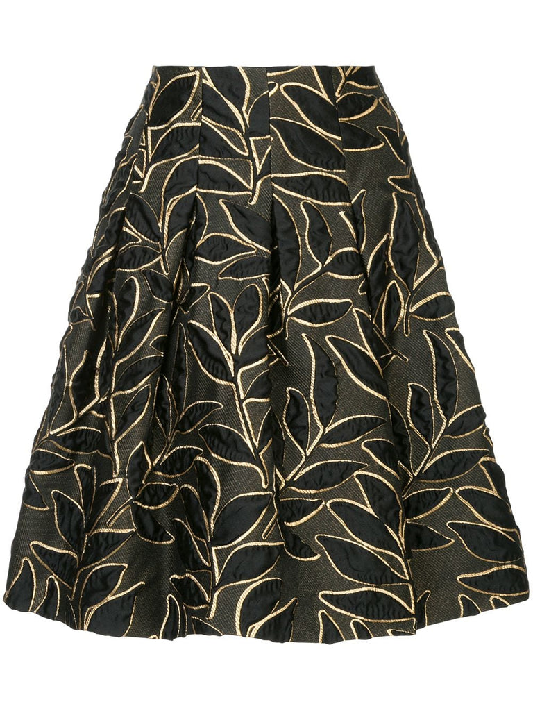 leaf patterned skirt