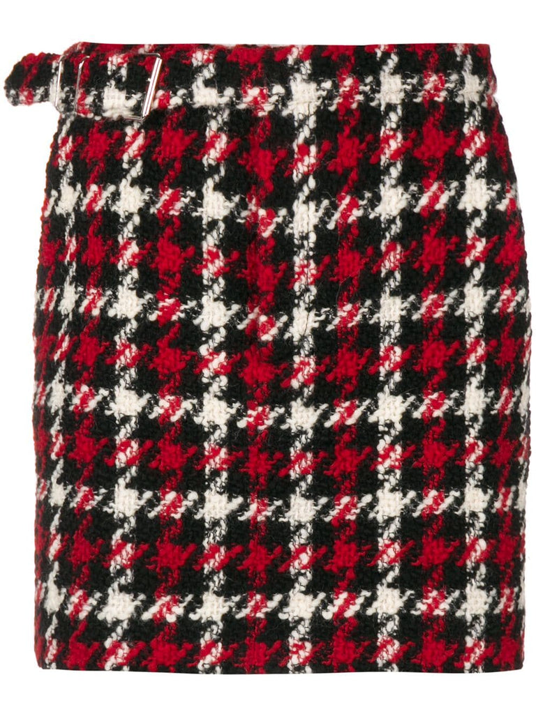 houndstooth mini skirt