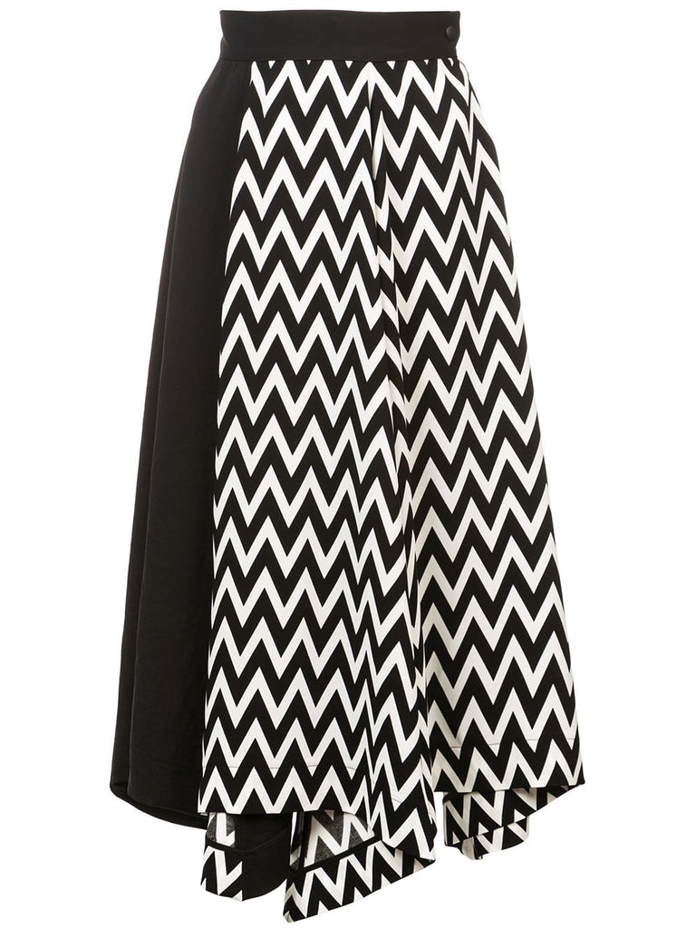 Asymmetric Herringbone skirt