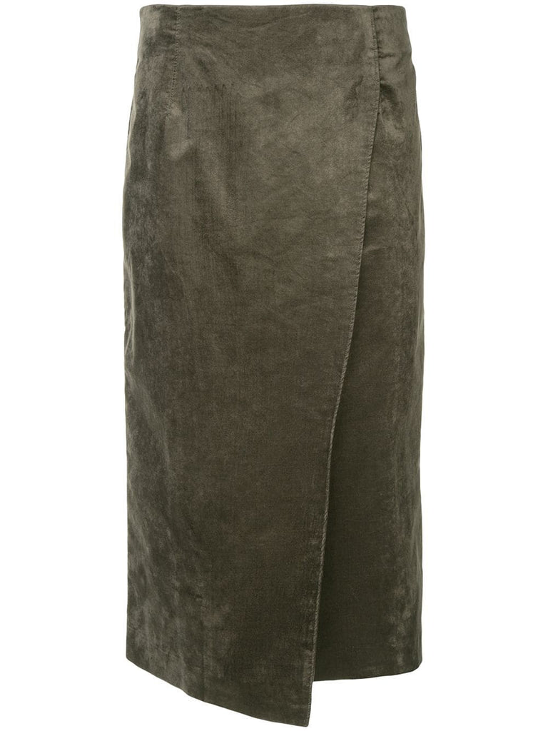 asymmetric midi skirt