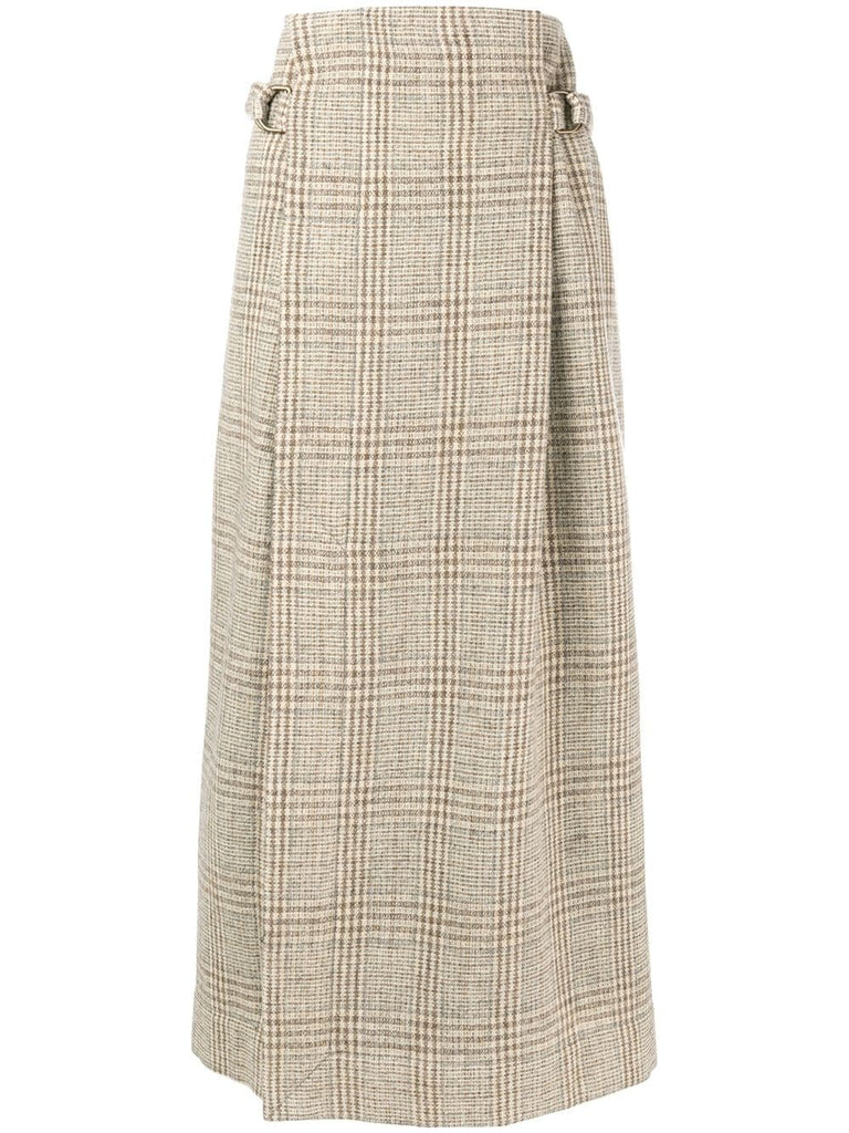 plaid paperbag waist skirt