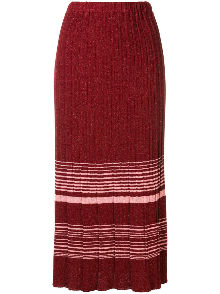 pleated knitted skirt