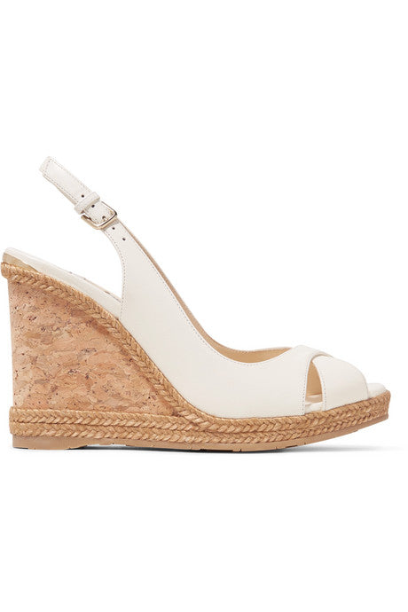 Amely 105 leather slingback wedge sandals