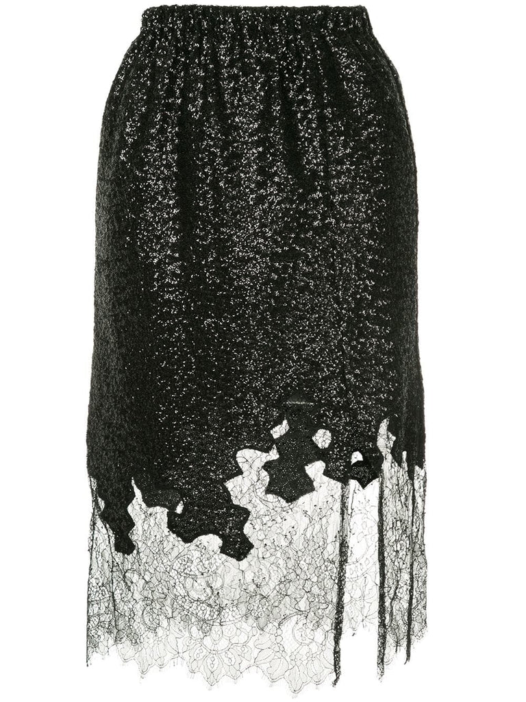 lace hem skirt