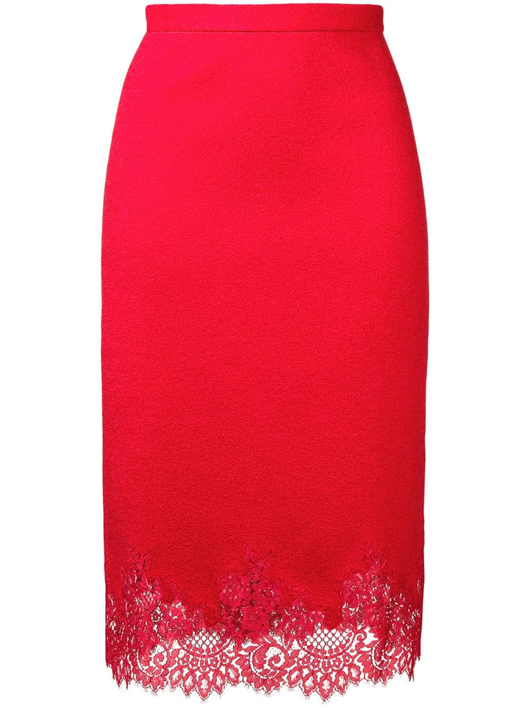 high-waist pencil skirt