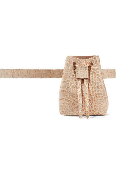 Minee croc-effect leather belt bag