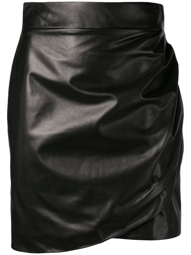 draped effect short skirt