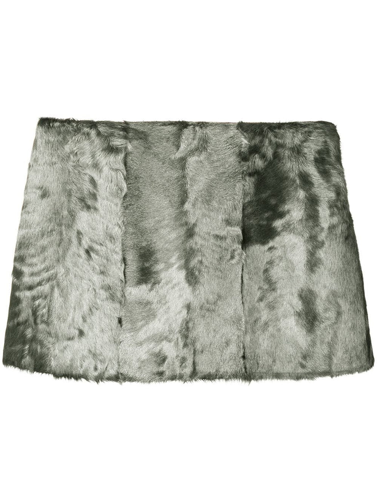 furry mini skirt