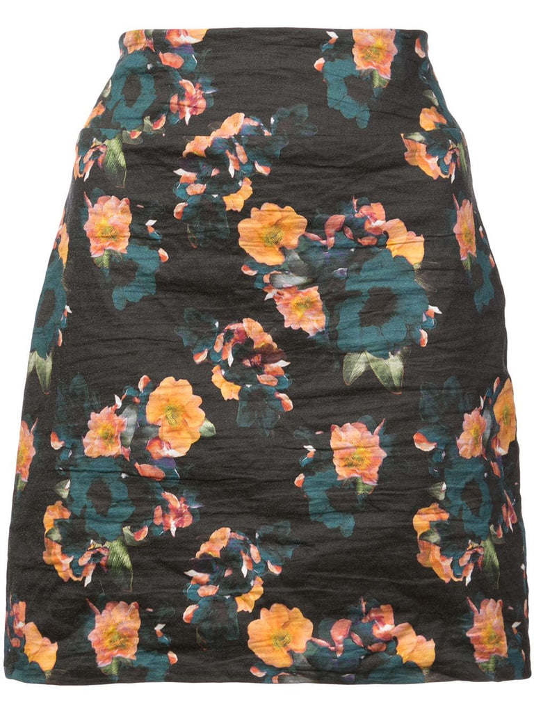 vintage floral mini skirt