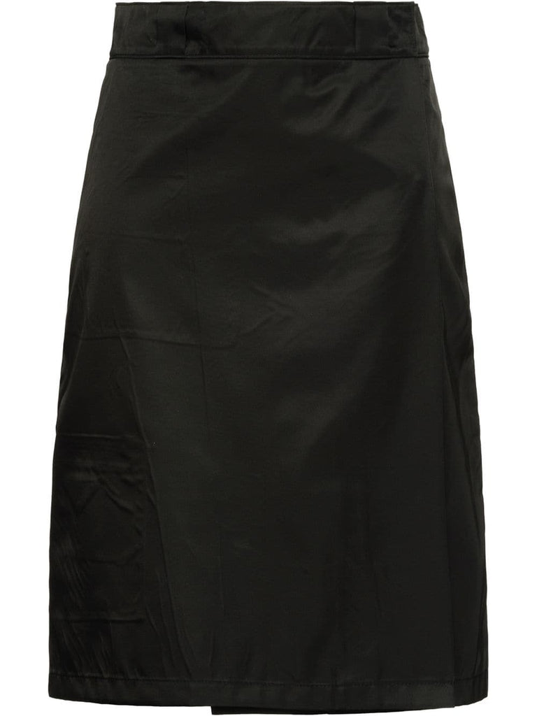 flap front midi skirt