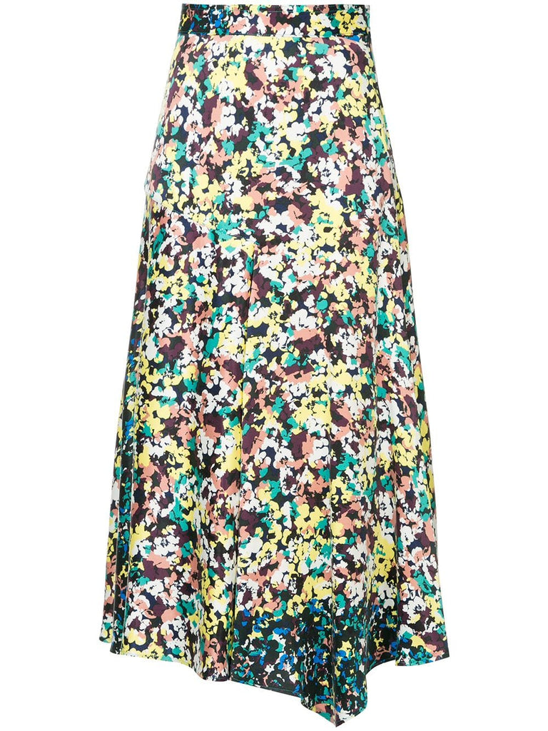 floral print a-line skirt