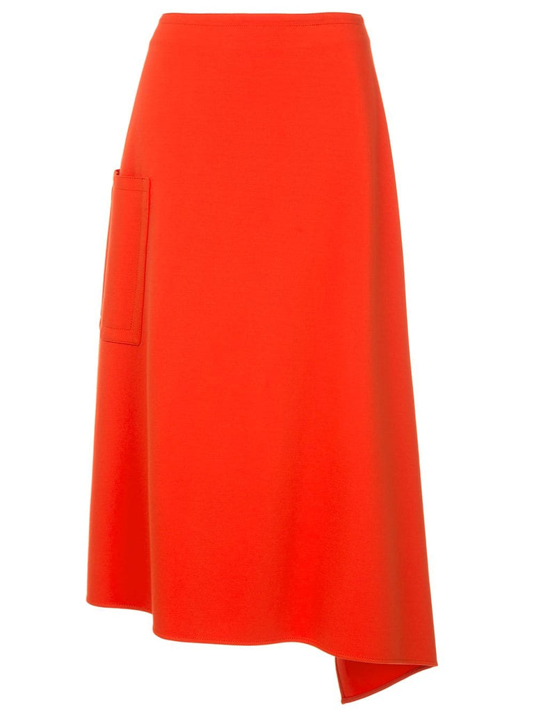 asymmetric stretch knit skirt