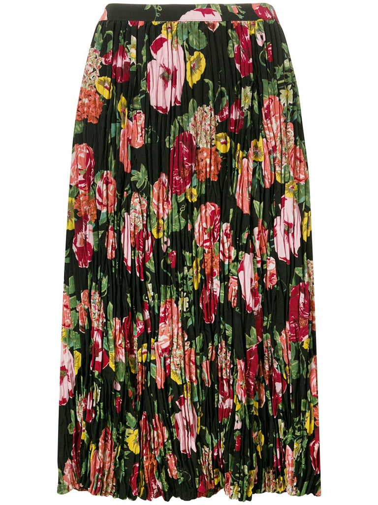 floral pleated skirt