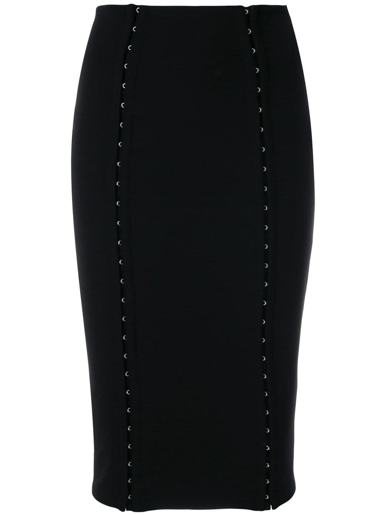 Snap pencil skirt