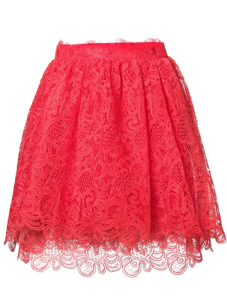 lace flared skirt