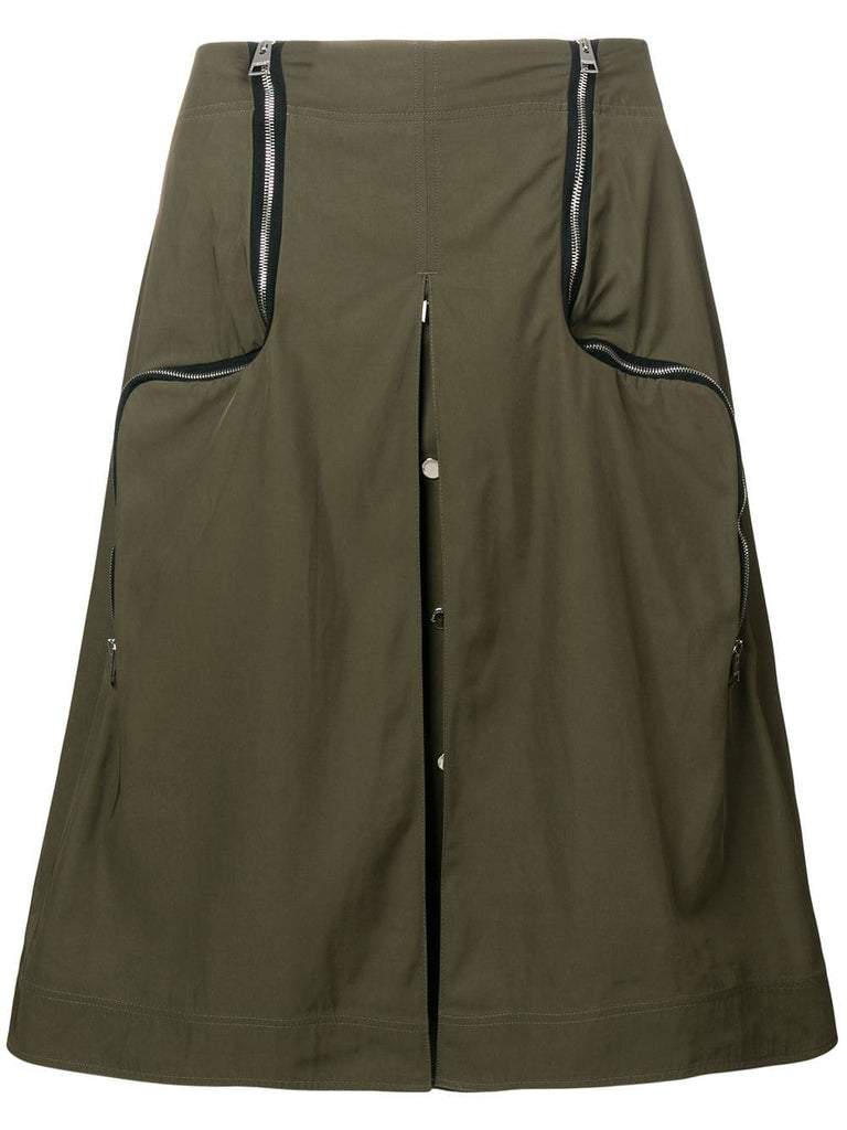 safari two-way zipper skirt