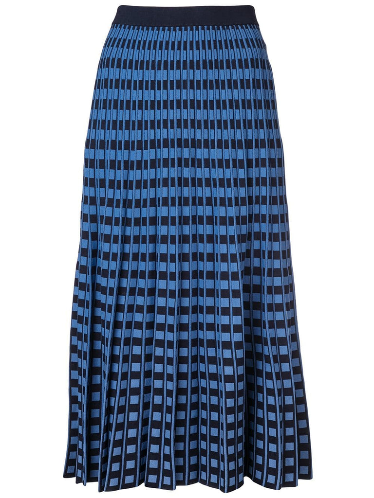 Pleated Check Skirt