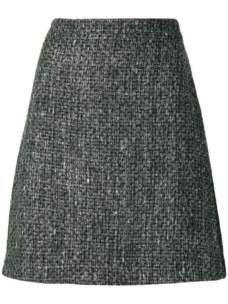 A-line tweed skirt