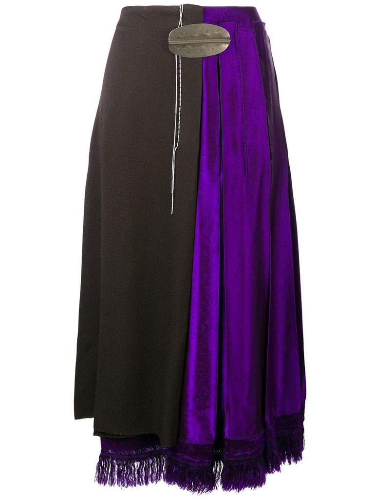 asymmetric wrap front skirt