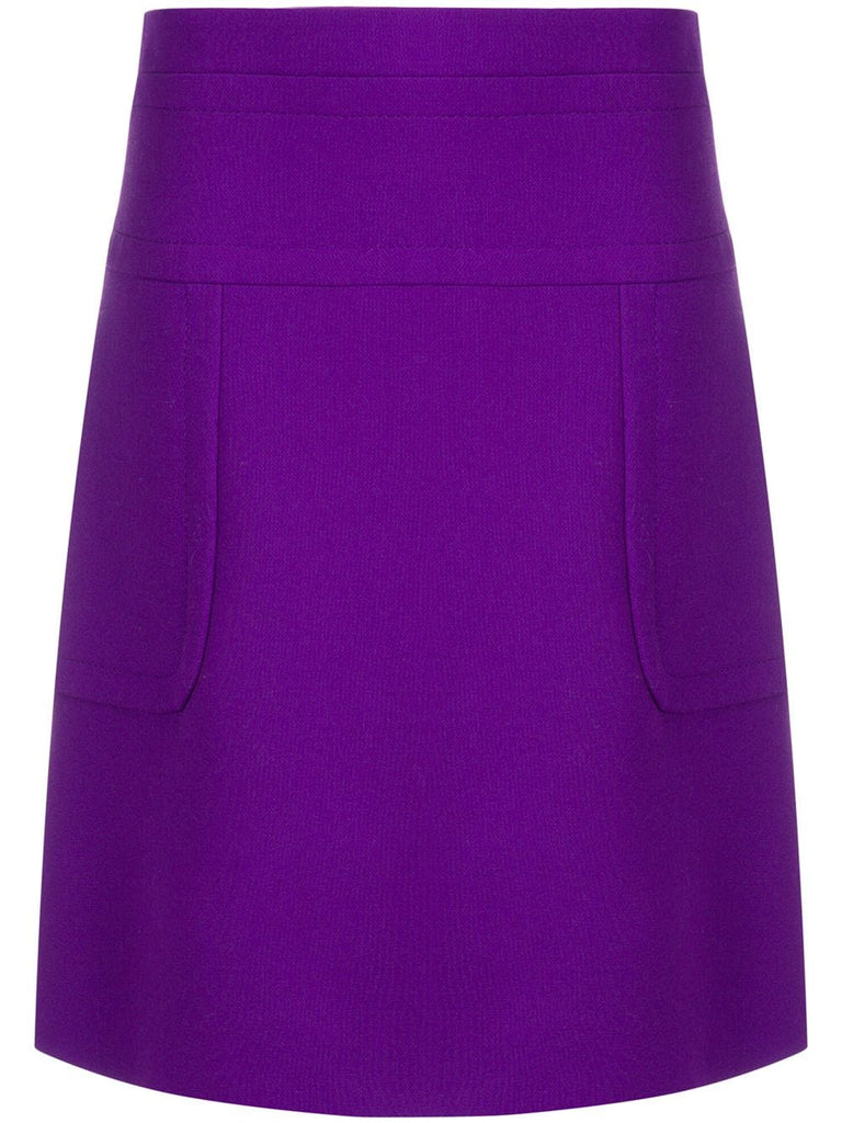 panelled high waist A-line skirt