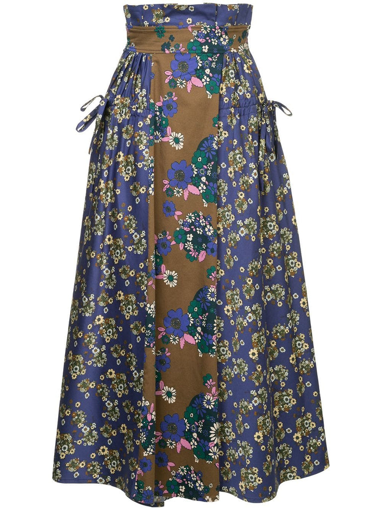 floral panel skirt