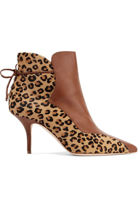Jordan 70 leopard-print calf hair and leather ankle boots