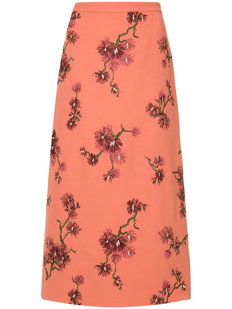 floral midi skirt