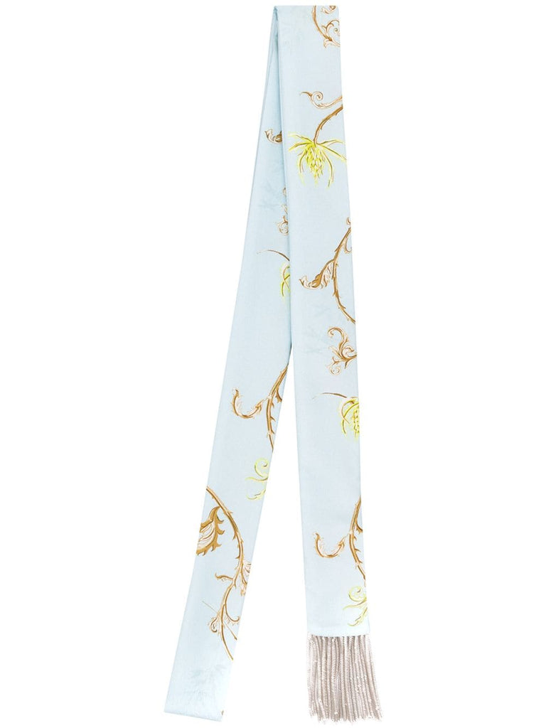 floral print skinny scarf