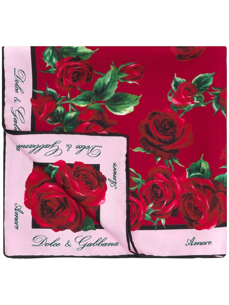 rose print scarf