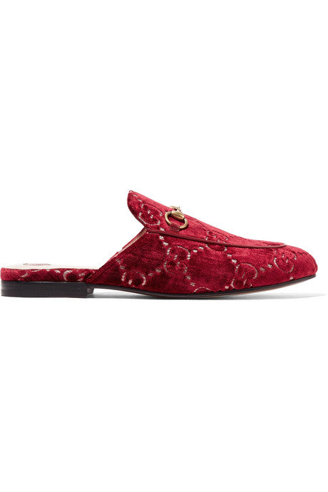 Princetown horsebit-detailed logo-jacquard slippers