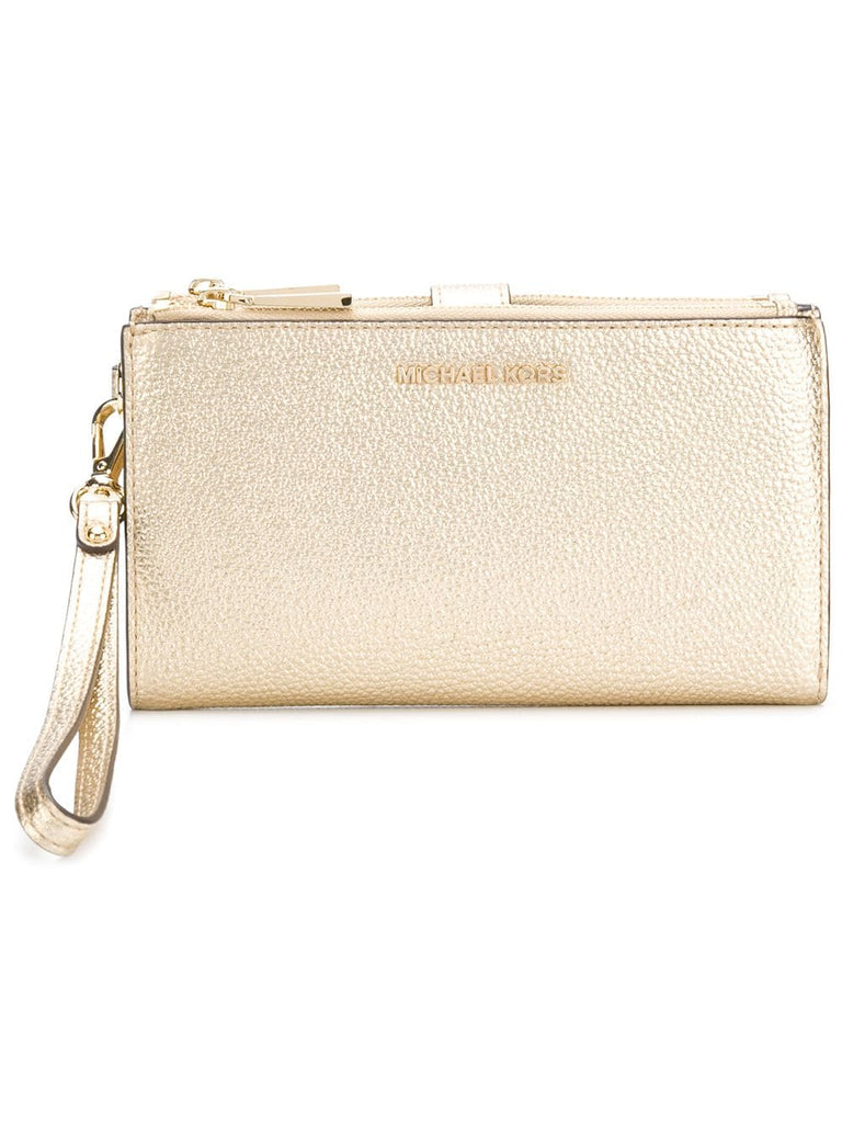 Adele double zip wristlet