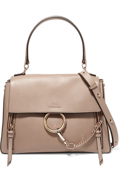 Faye Day large textured-leather shoulder bag