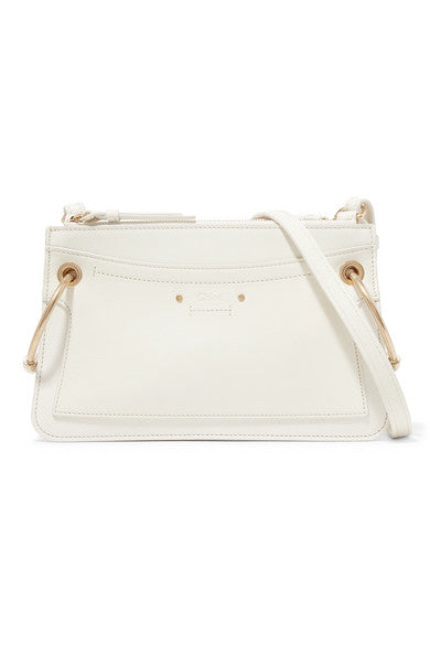 Roy mini leather and suede shoulder bag