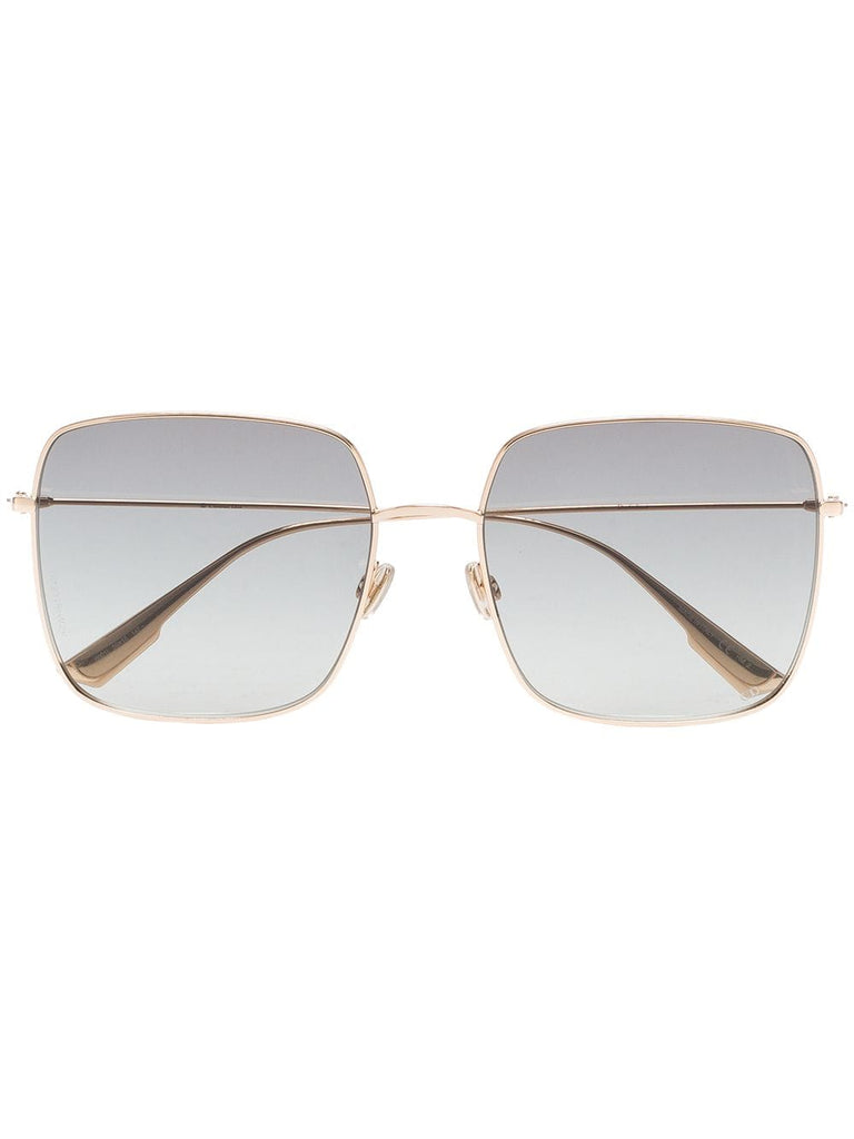 gold tone Square Frame sunglasses