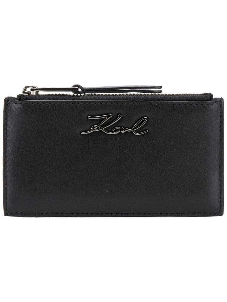 logo zipped wallet