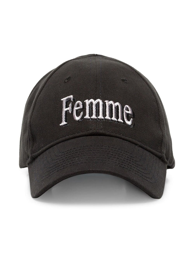 black femme embroidered baseball cap