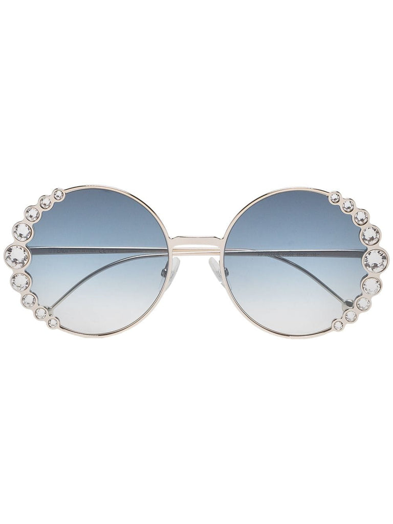 blue 58 Round Metallic sunglasses