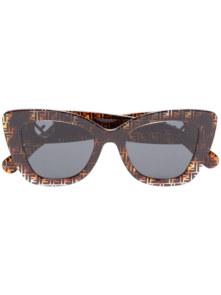 brown 52 Logo Print sunglasses