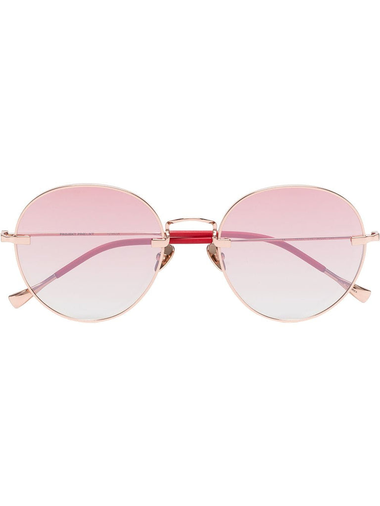 pink 57 round metal sunglasses