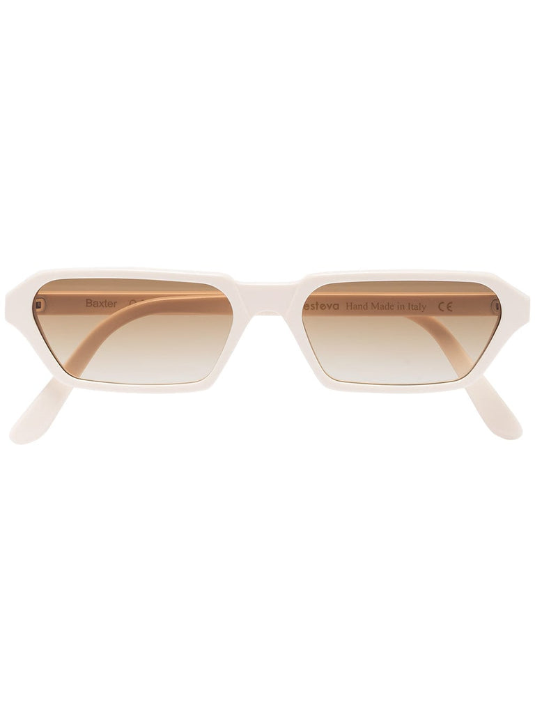 white Baxter rectangular sunglasses