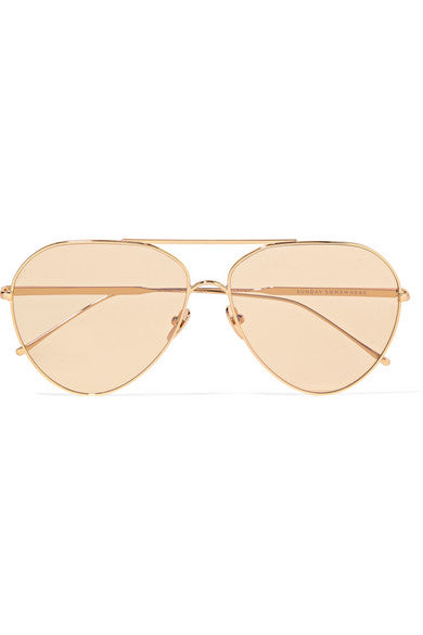 Ruben aviator-style gold-tone sunglasses