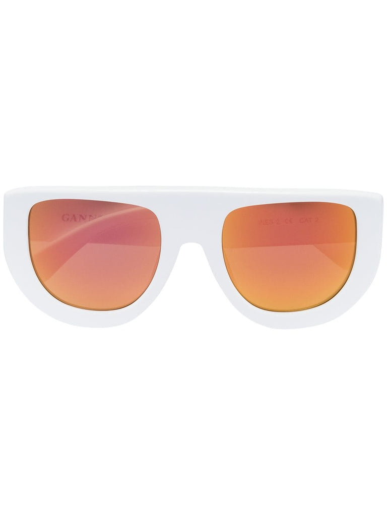 White and Orange Ines 2 Sunglasses