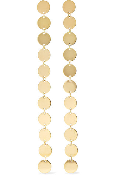 Paillettes 18-karat gold-plated earrings