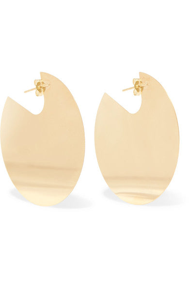 Paillettes No3 18-karat gold-plated earrings