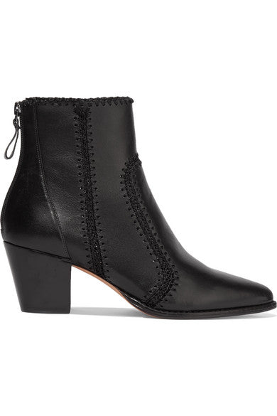 Benta whipstitched leather ankle boots