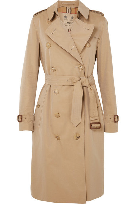 The Kensington Long cotton-gabardine trench coat