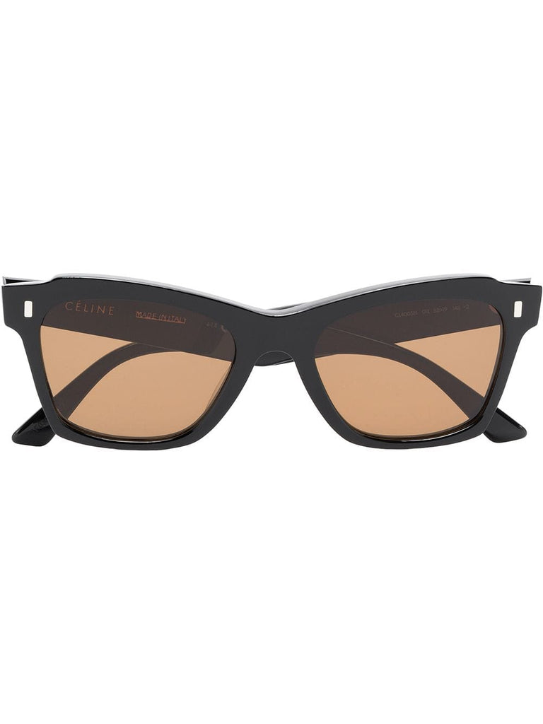 black cat-eye vintage lens sunglasses