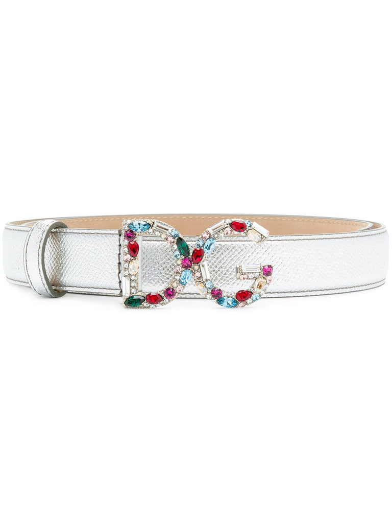 gemstone logo buckle belt