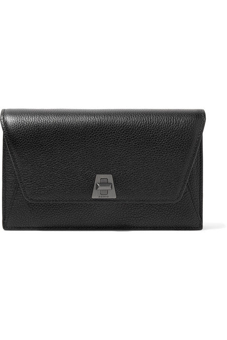 Anouk Envelope textured-leather clutch